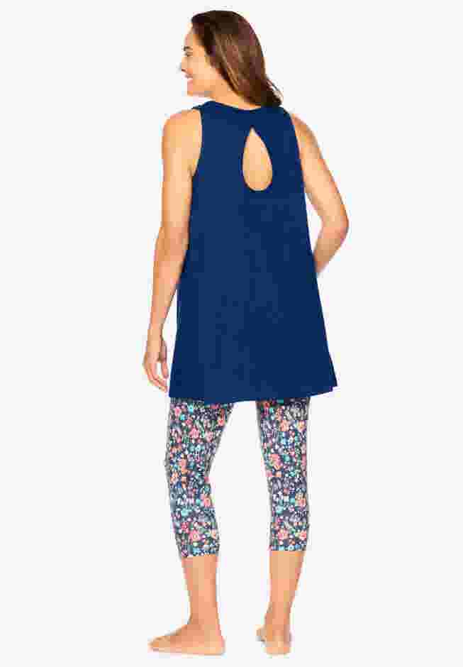 Scoopneck Tank & Capri Legging PJ Set  image number 1
