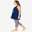 Scoopneck Tank & Capri Legging PJ Set  image number null