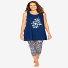 Scoopneck Tank & Capri Legging PJ Set  image number null