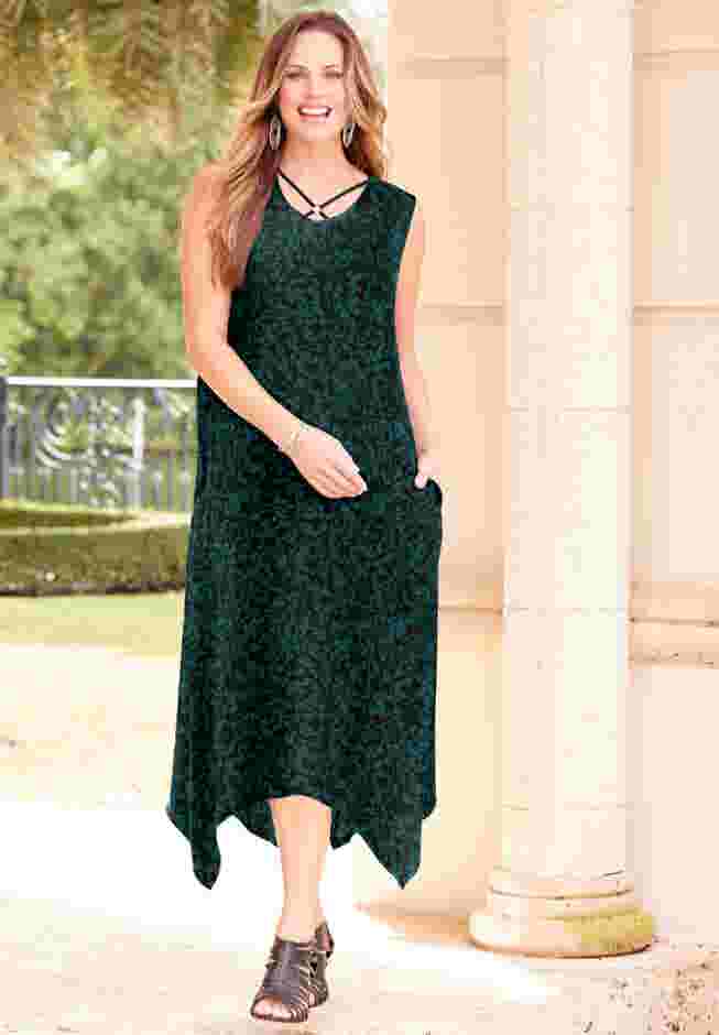 AnyWear Reversible Crisscross V-Neck Maxi Dress image number 0