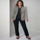 2-Piece Stretch Crepe Single-Breasted Pantsuit image number null