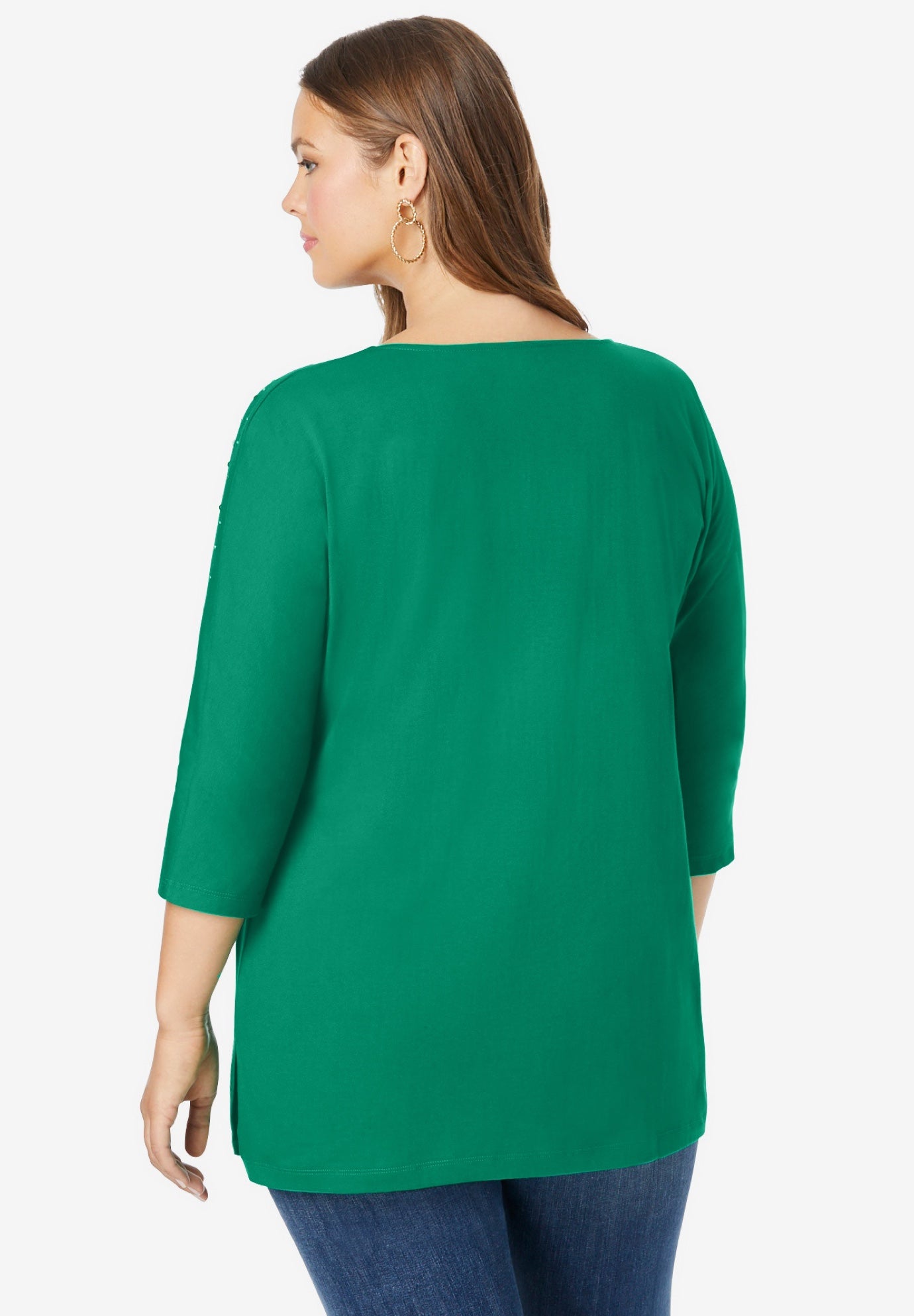 Three Quarter Sleeve Embellished Tunic image number 4