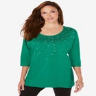 Three Quarter Sleeve Embellished Tunic image number null