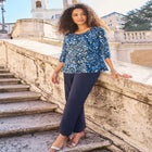 Stretch Cotton Scoop Neck Tee image number null