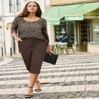 Stretch Cotton Scoop Neck Tee image number null