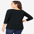 Stretch Cotton Scoop Neck Tee image number null