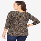 Stretch Cotton Scoop Neck Tee image number null