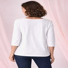 Stretch Cotton Scoop Neck Tee image number null