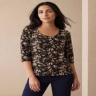 Stretch Cotton Scoop Neck Tee image number null