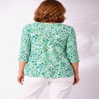 Stretch Cotton Scoop Neck Tee image number null