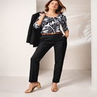 Stretch Cotton Scoop Neck Tee image number null