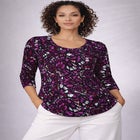 Stretch Cotton Scoop Neck Tee image number null