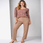 Stretch Cotton Scoop Neck Tee image number null