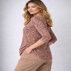 Stretch Cotton Scoop Neck Tee image number null