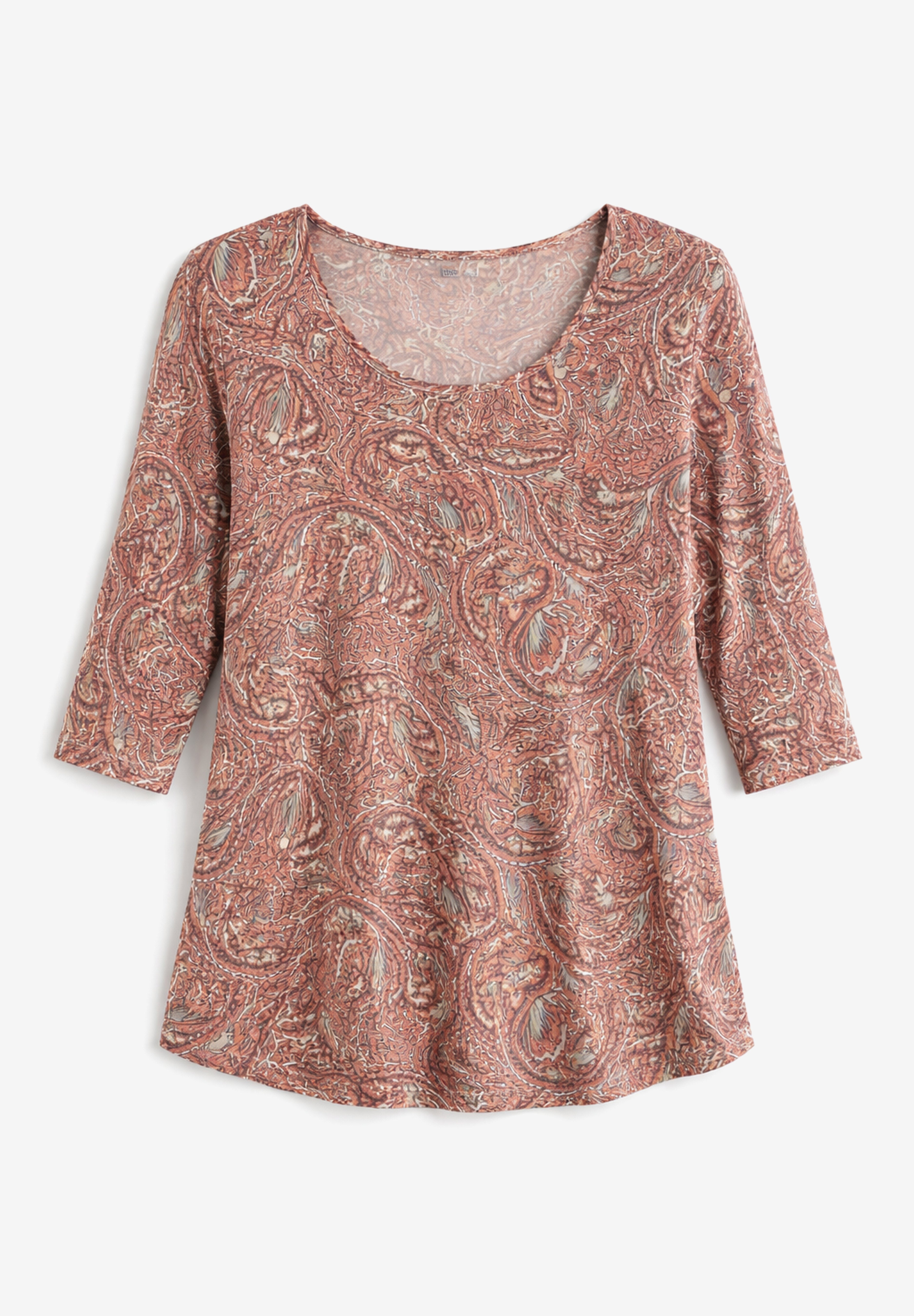 Stretch Cotton Scoop Neck Tee image number 3