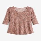 Stretch Cotton Scoop Neck Tee image number null