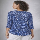 Stretch Cotton Scoop Neck Tee image number null