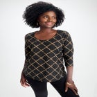 Stretch Cotton Scoop Neck Tee image number null