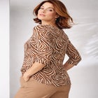 Stretch Cotton Scoop Neck Tee image number null