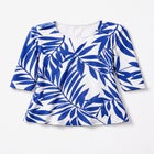 Stretch Cotton Scoop Neck Tee image number null