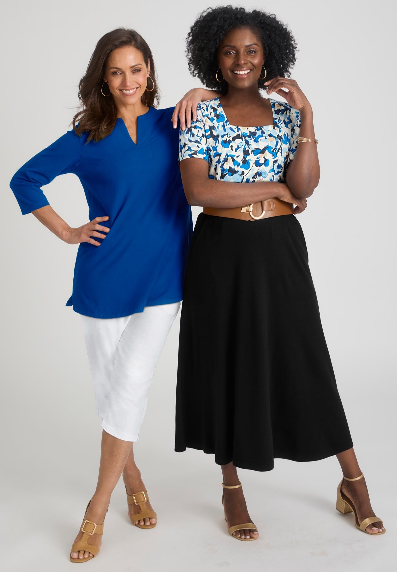 Stretch Cotton Square Neck Tee image number 3