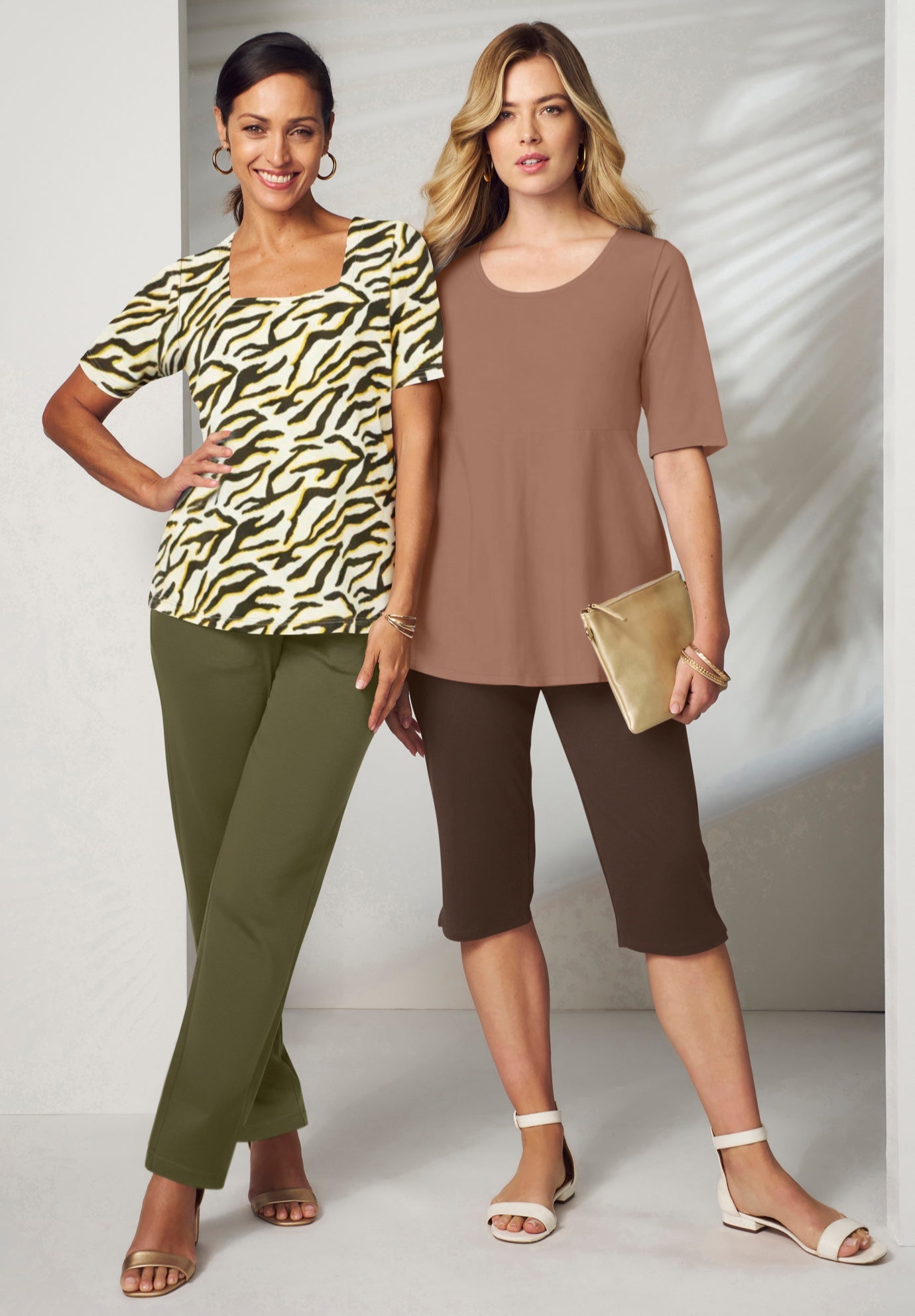 Stretch Cotton Square Neck Tee image number 2