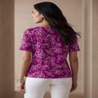 Stretch Cotton Square Neck Tee image number null