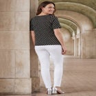 Stretch Cotton Square Neck Tee image number null