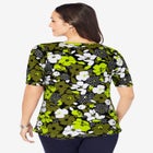 Stretch Cotton Square Neck Tee image number null