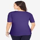 Stretch Cotton Square Neck Tee image number null