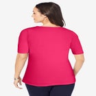 Stretch Cotton Square Neck Tee image number null