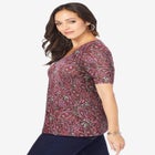 Stretch Cotton Square Neck Tee image number null