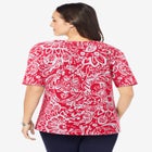 Stretch Cotton Square Neck Tee image number null