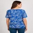 Stretch Cotton Square Neck Tee image number null