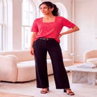 Stretch Cotton Square Neck Tee image number 0