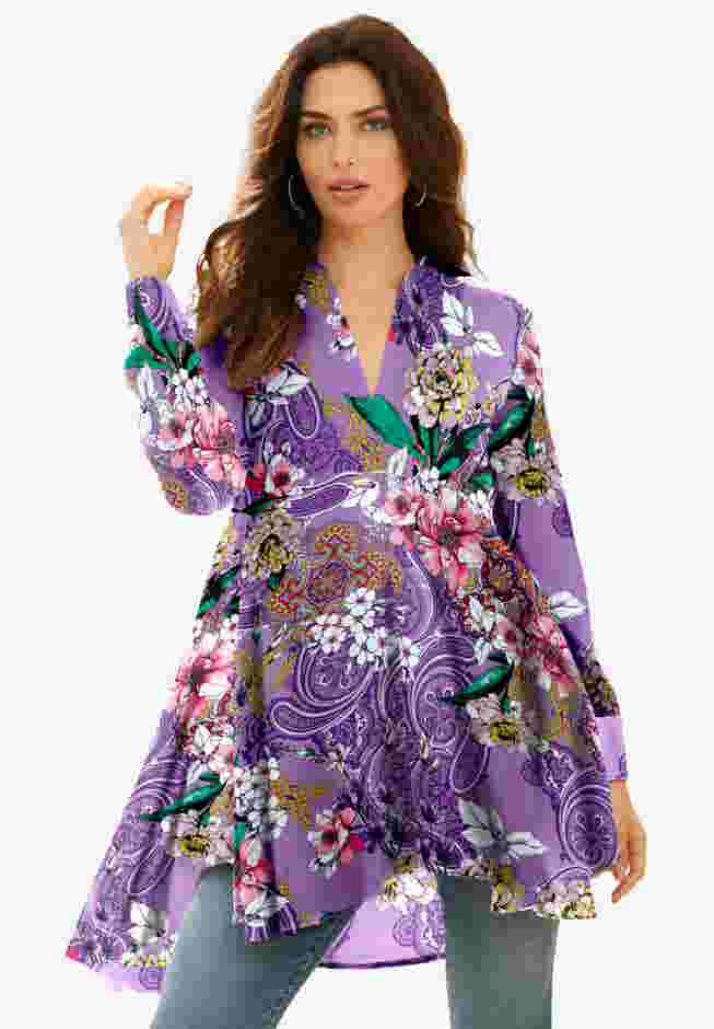 Hand Crinkled Fit And Flare Tunic image number 0