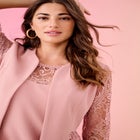 Plus Size Paisley Lace Jacket Dress image number null