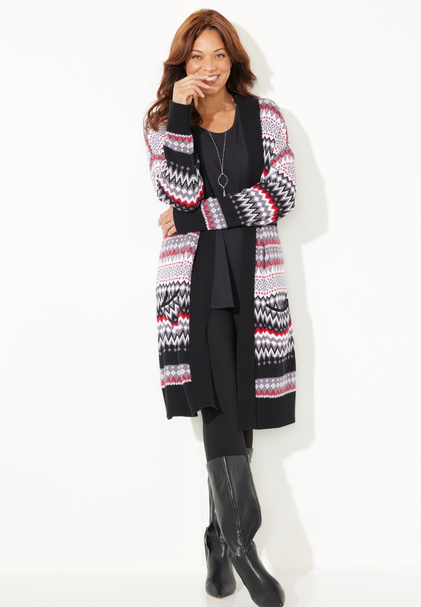 Classic Fair Isle Coatigan image number 1