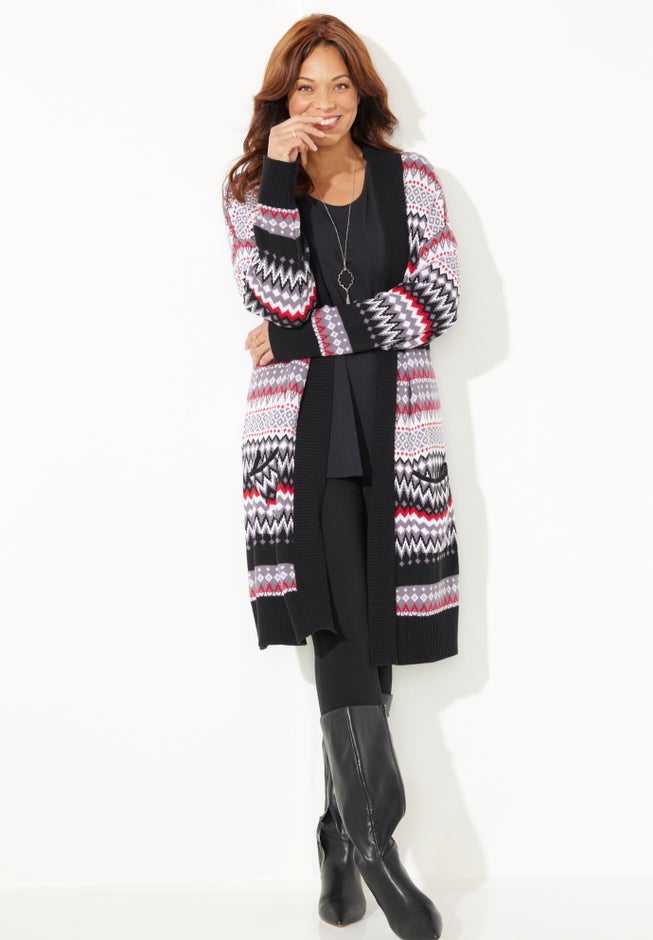 Classic Fair Isle Coatigan image number 1