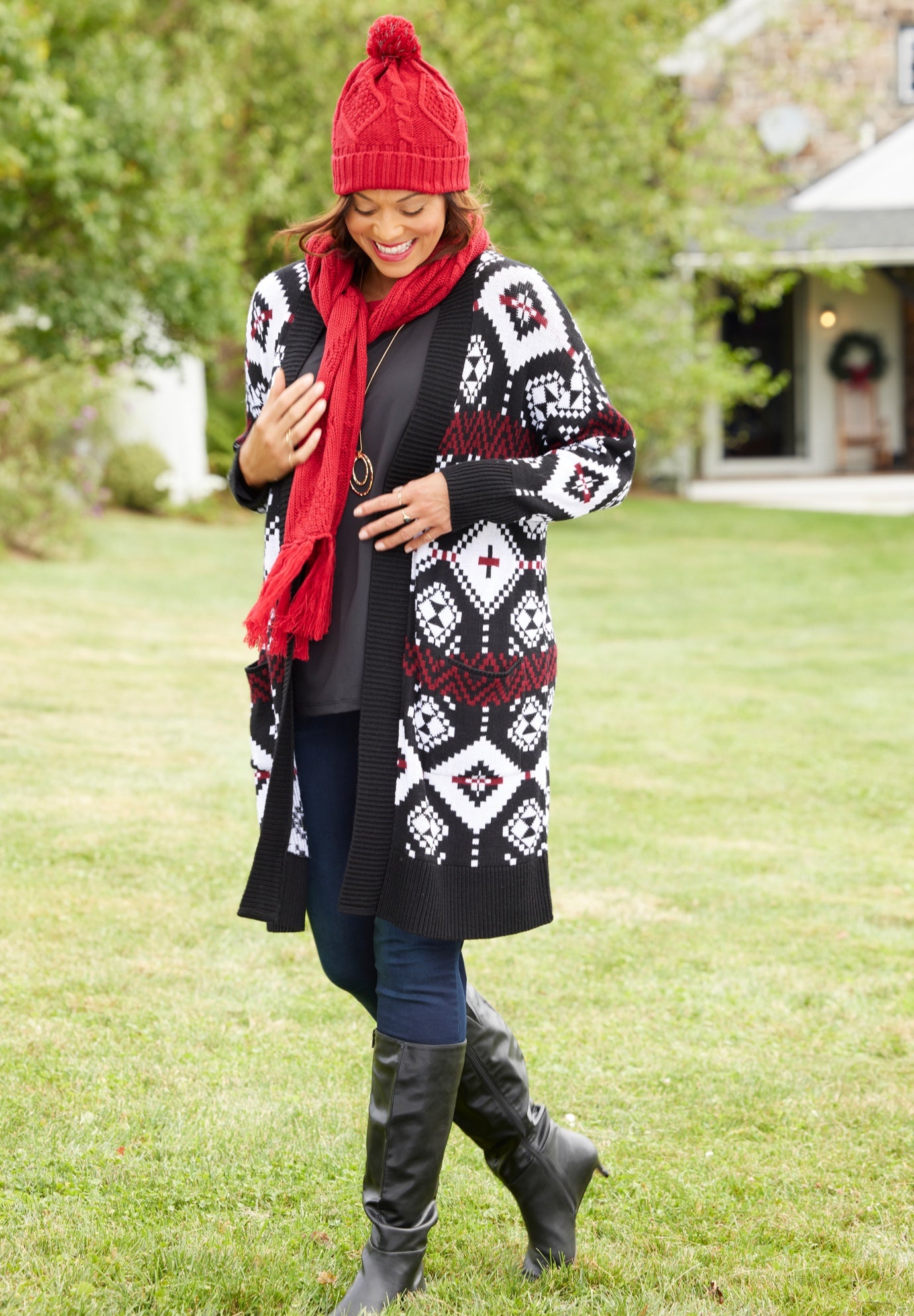 Classic Fair Isle Coatigan image number 3