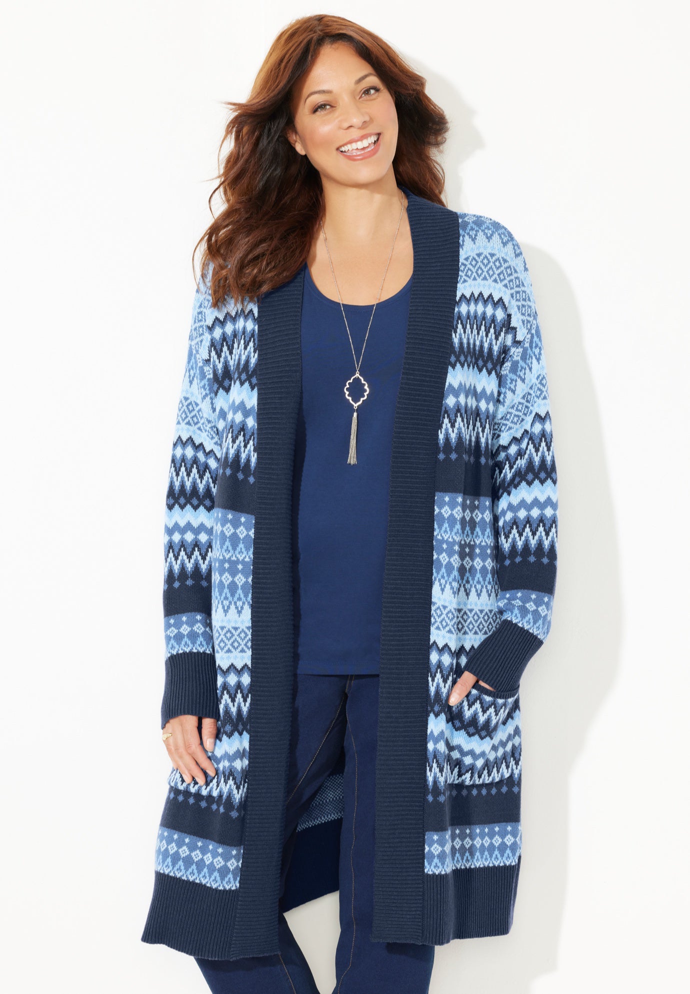 Classic Fair Isle Coatigan image number 1