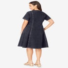 Button Front Denim Dress image number null