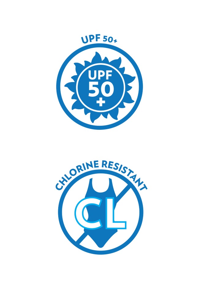 Chlorine Resistant Long-Sleeve Colorblock Swim Tee image number 3