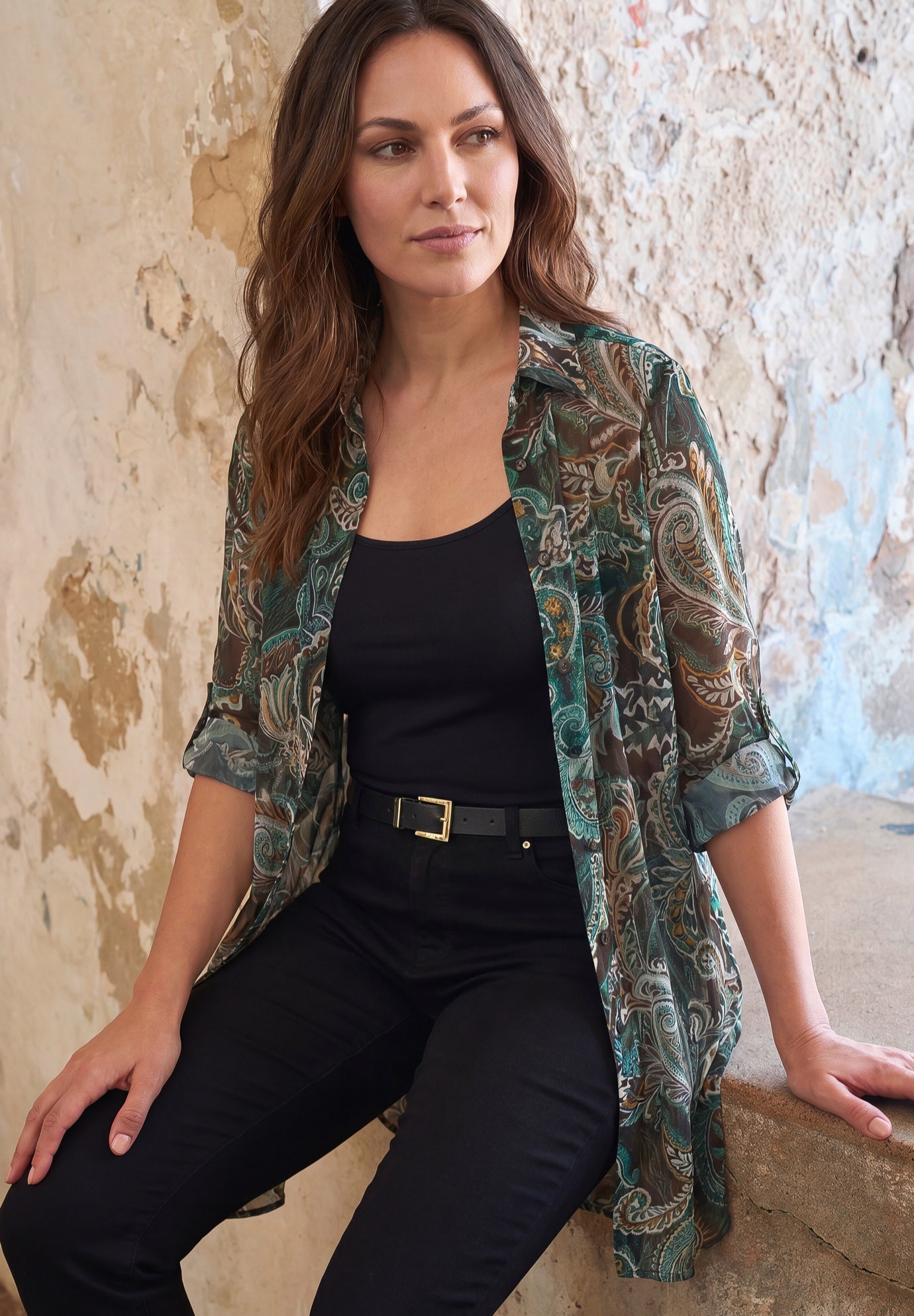 Sheer Georgette Mega Tunic image number 4