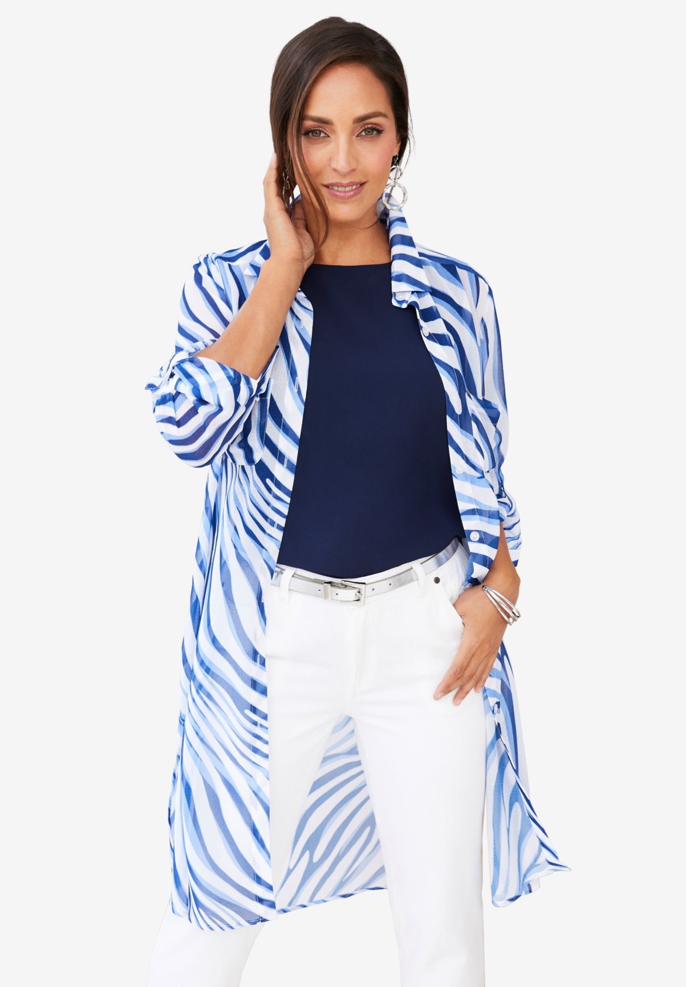 Sheer Georgette Mega Tunic image number 1