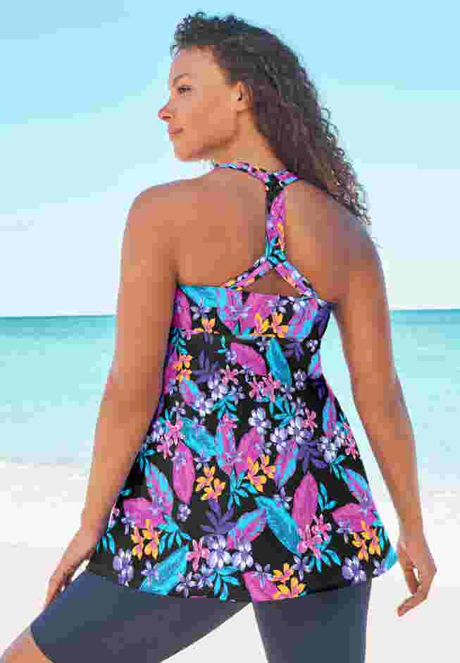 Longer Length Braided Tankini Top image number 2