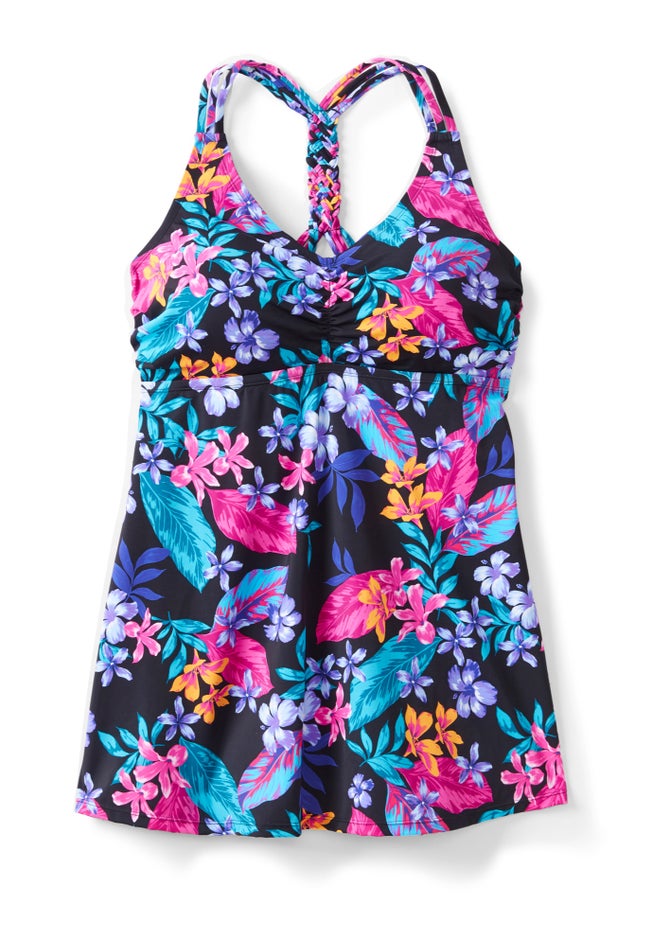 Longer Length Braided Tankini Top image number 3