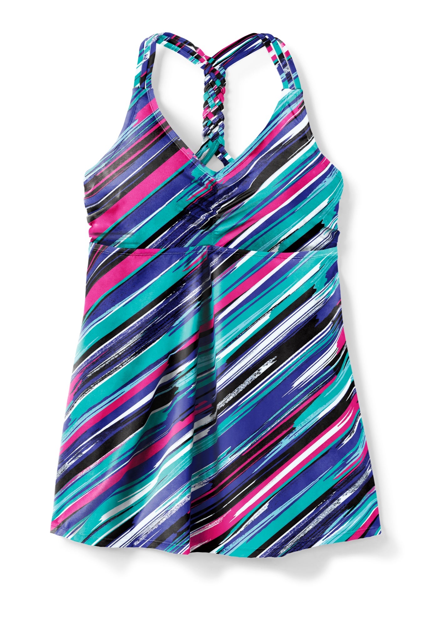 Longer Length Braided Tankini Top image number 3