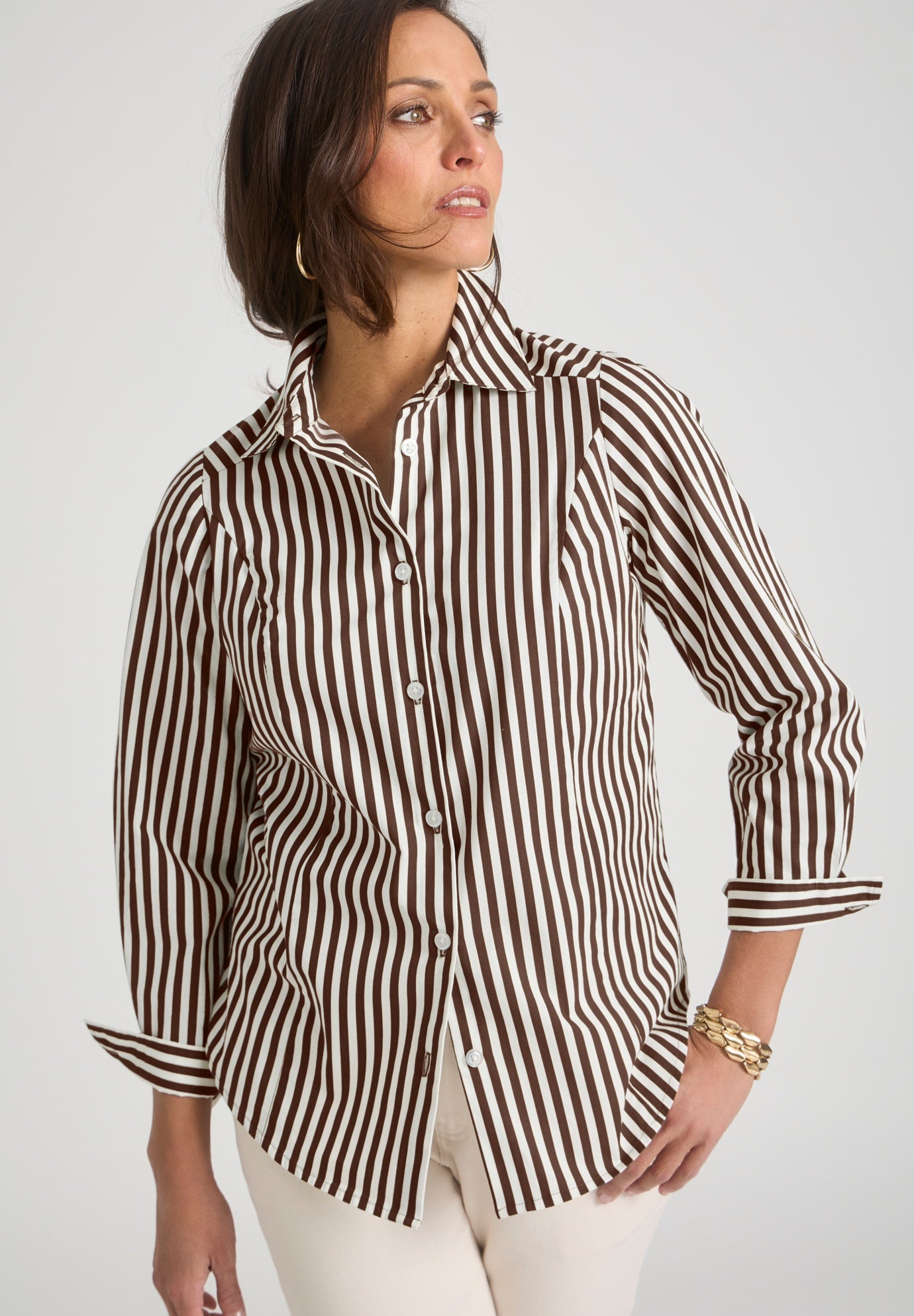 Stretch Poplin Button-Down Shirt image number 0