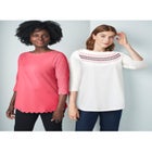 Scallop Boatneck Tunic image number null